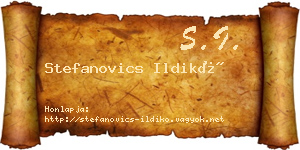 Stefanovics Ildikó névjegykártya