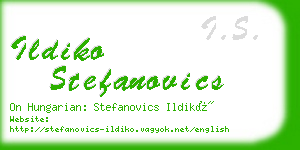 ildiko stefanovics business card